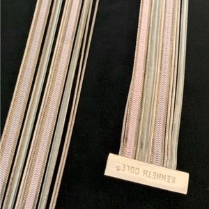 Spring pink & white 2 piece SET -Kenneth Cole necklace & bracelet clasp detail